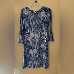 Tommy Hilfiger Womens Blue Paisley Dress - Size 4